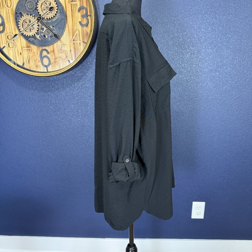 Banana Republic Factory Black Button-Down Shirt - Picture 3 of 6